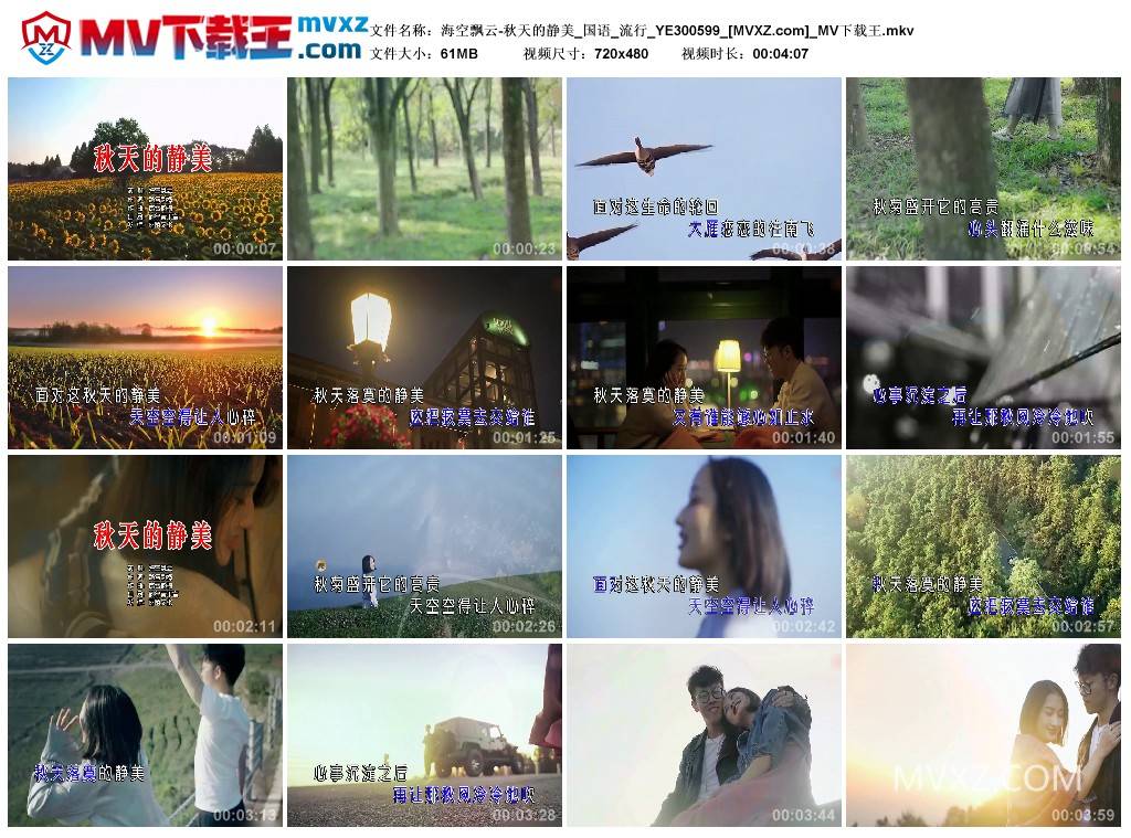 海空飘云-秋天的静美_国语_流行_YE300599